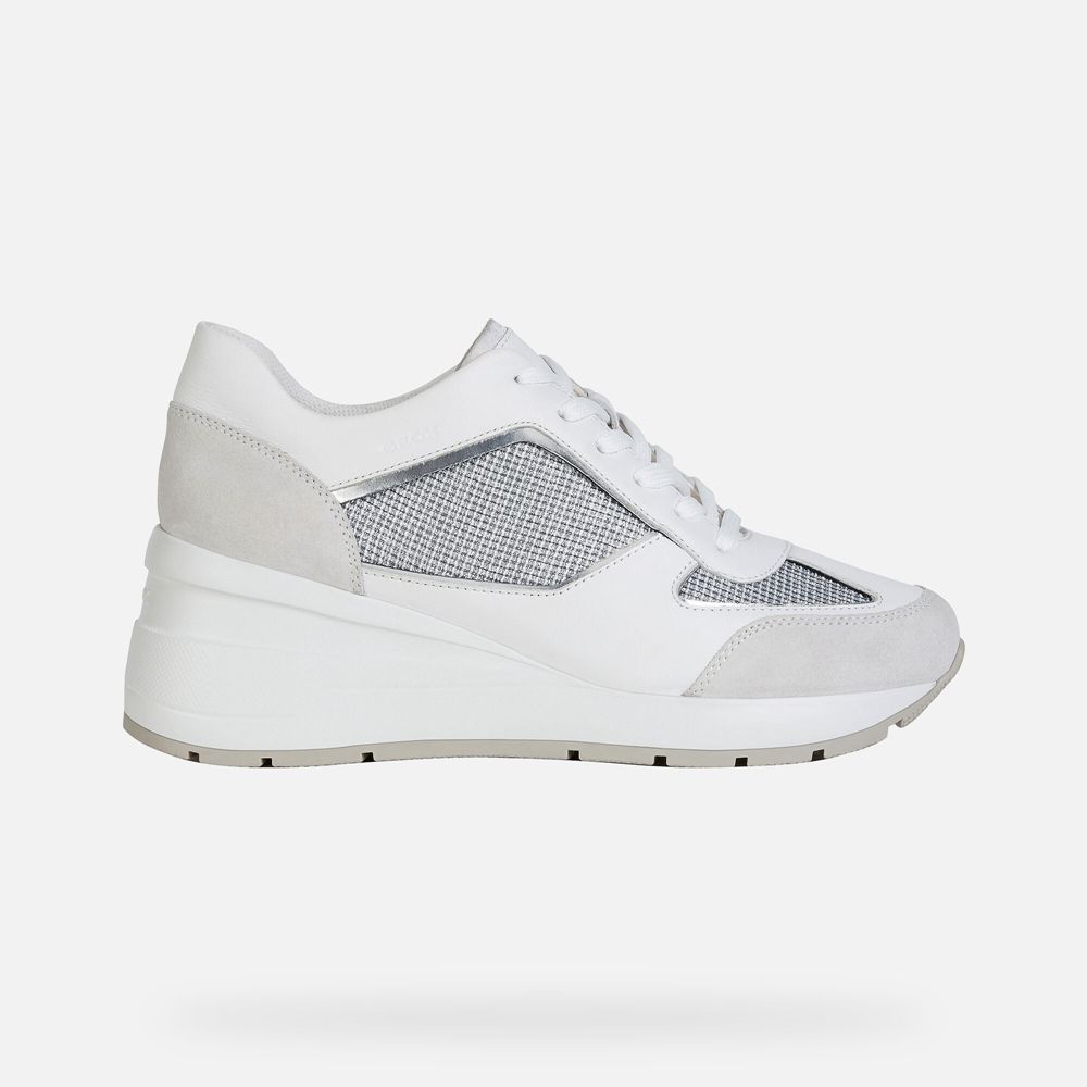 Geox Sneakers Grey/White Zosma - Geox Womens Shoes - UBLFER126